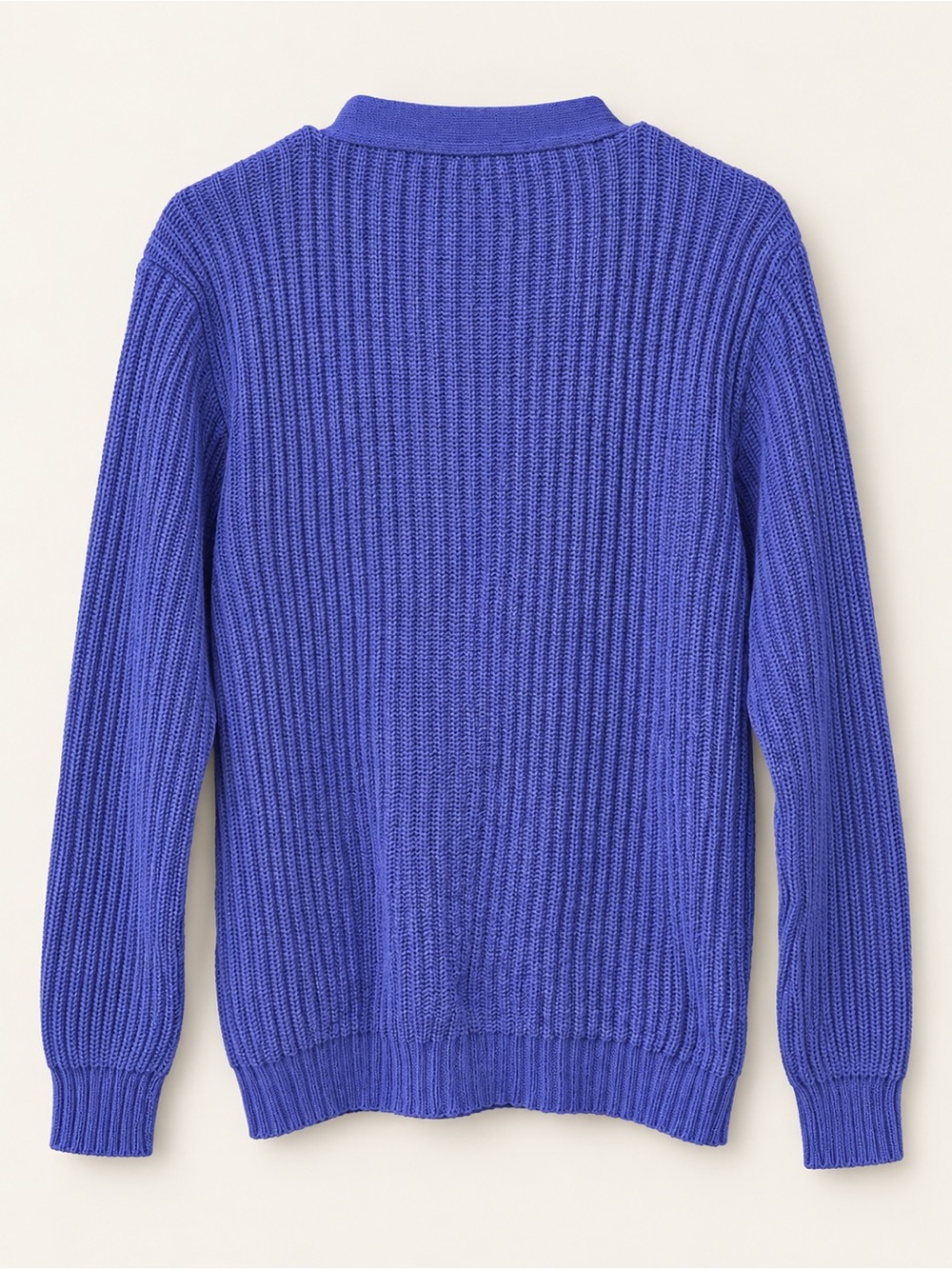 Purple Ribbed V-Neck Button Cardigan - Picture 2 of 7
